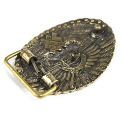 Belt buckle « Born to be free »; Biker buckle, Solid brass buckle