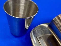 Shot Glass Cup and Holder Reflective Perfect Bar Gag Novelty Game Belt Buckle