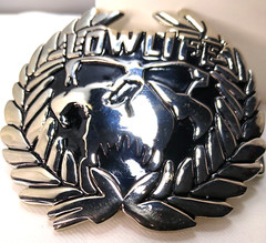 LOWLIFE Brand Skull Belt Buckle Silver/Black 3.25&Prime; Across Pre-Owned