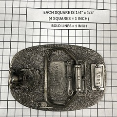 Metal Police Belt Buckle by Buckle Bakery 1988 #1654 Made in USA Serve & Protect