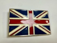 Great Britain Union Flag British Jack United Kingdom G.A.P. Pewter Belt Buckle