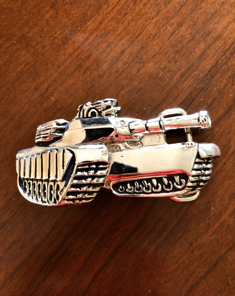 Military Army Tank War Machinery Armoured Vehicle Metal Unisex Men’s Belt Buckle