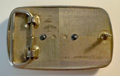 Gold Tone Semi Truck Trailer Belt Buckle – 3 1/4&Prime; x 2 1/8&Prime;