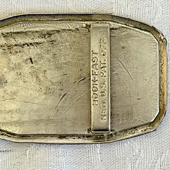 Vintage Hook-Fast Engraved Belt Buckle EDD Initials Silver Tone Western 3”