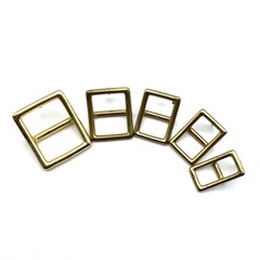 Brass Casted Buckle No Center Pin 5 Size 9.6/13.8/16.1/19.5/24mm