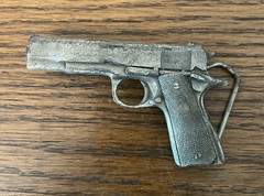Vintage 1979 Gun Belt Buckle Indiana Metal Works