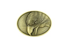 Eagle Oval Solid Brass Metal Belt Buckle