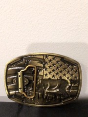 American Flag Deer Hunting Belt Buckle – Buck & Doe