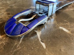 James Reid Sterling Silver Lapis Lazuli Stone Row belt buckle set ✅