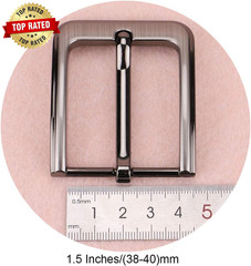 1.5 Inches (38-40 Mm) Belt Buckle Single Prong Square Replacement Buckle for Men