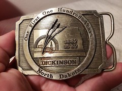 Limited Edition 319 Of 750 Dickinson North Dakota Centennial belt buckle 1981