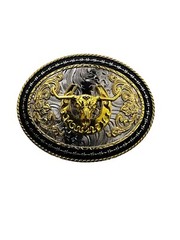 Long Horn Bull Western Belt Buckle Rodeo Texas Cowboy Hebilla Vaquera Toro