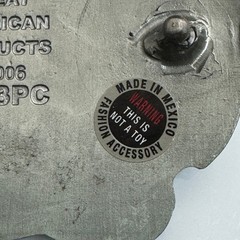 Great American Products 2006 Skull Belt Buckle Fashion Accessory Made in Mexico