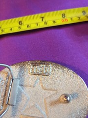 Texoma Leather & Brass – The State of Texas Flag Star Silver Belt Buckle