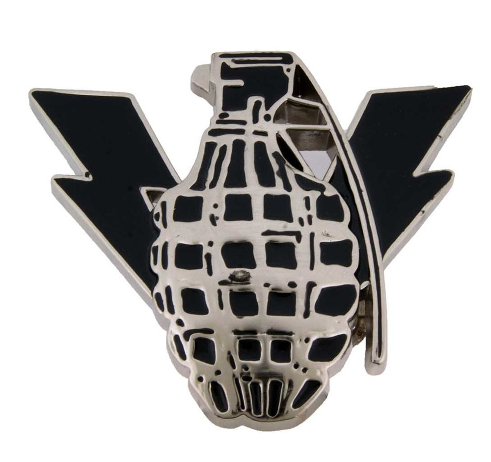 Grenade Belt Buckle US Military Memorial Day Bottle Opener Flash Lightning Bolt