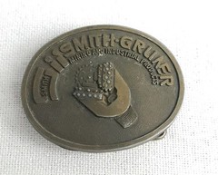 Vintage Belt Buckle Smith Gruner Sii Mining Equipment Company 1980s Brass
