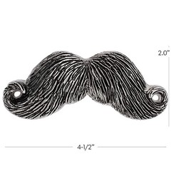 NEW Men Silver Metal Fashion Belt Buckle Big Mustache Shape Handlebar Jeans Pant