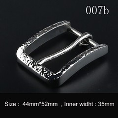Hammered striation design stainless steel Belt Buckle for Men Women Leathercraft
