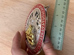 Western Buckle Gold Silver Red Horse Head Cowboy Oval 2 » Hebilla Vaquero