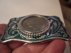 1972 LIBERTY SILVER DOLLAR COIN BELT BUCKLE – GW-12