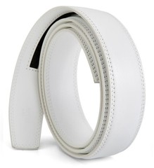 Nelbons Men&rsquo;s Ratchet Belt Strap Only 35mm 1 130CM/UP TO Waist:44&Prime;, White
