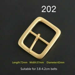 2Pcs Solid Brass Pin Buckle for Men Leather Belt Replacement Strap Accessory