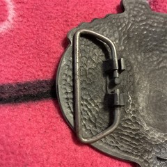 Vintage Y2K Hurley Gothic Skull Metal Belt Buckle [READ DESC.]
