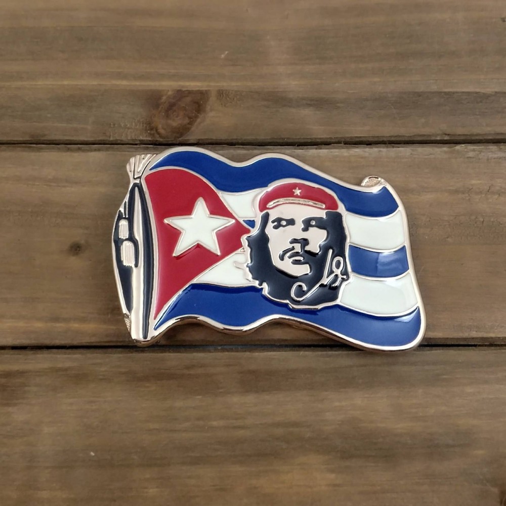 NEW! CUBAN FLAG CHE GUEVARA METAL BELT BUCKLE HEBILLA BANDERA CUBANA #143?