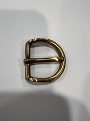 Solid Brass Raw Brass Belt Buckle Made in Italy Fits 1.18&Prime; Belt Strap