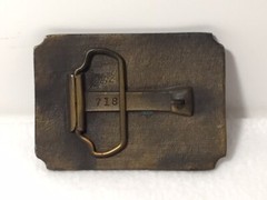 Belt Buckle Pioneer Cowboy Tall in the Saddle Brass Buckle Vintage
