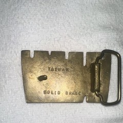 Solid Brass Gold AWANA Western Utility Belt Buckle for Men 1.5&Prime;