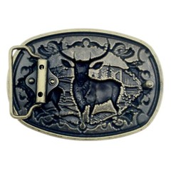Deer Animal Belt Buckle Western Cowboy Native American Motorcyclist (XDR-03-G)