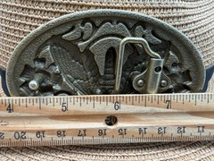 Vintage Bronze Western Moth Belt Buckle Metal Skull Insect Goth Punk