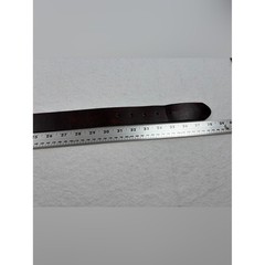 Levi&rsquo;s Men&rsquo;s Dark Brown Leather Belt with Brushed Metal Buckle 34&Prime;