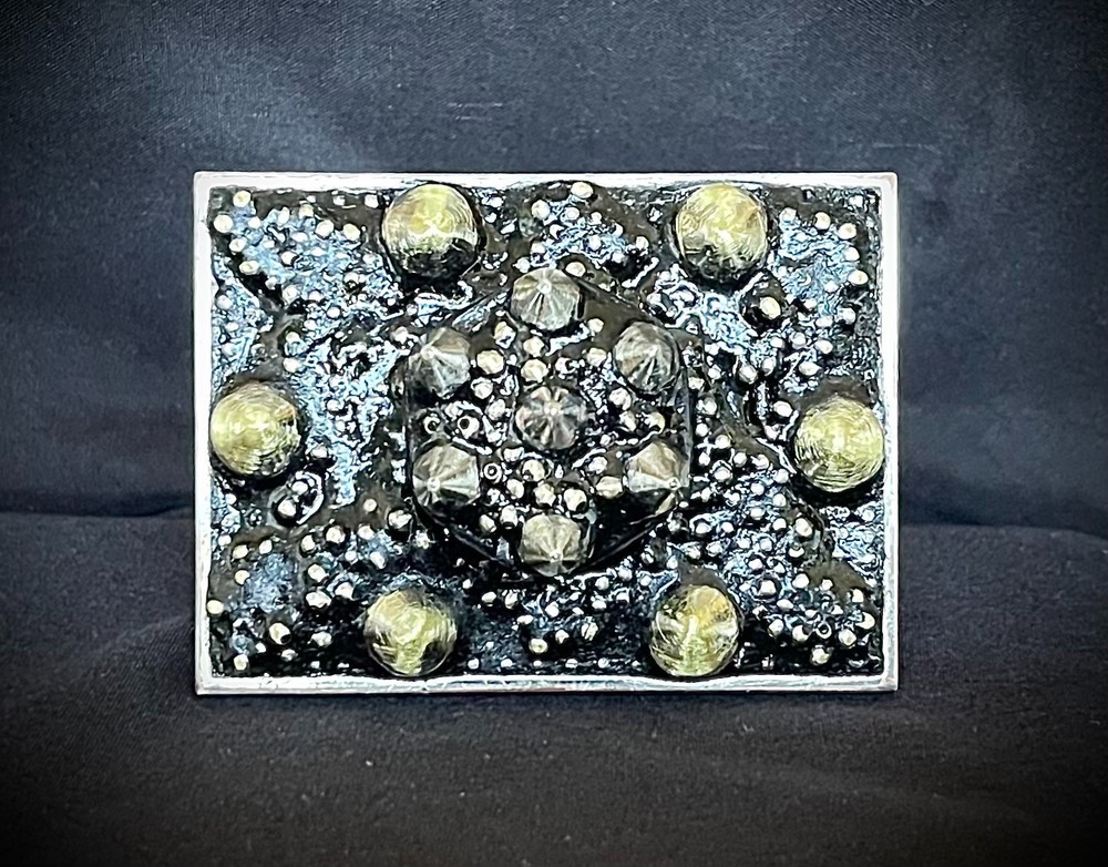 “Heavy Is the Head” New Gothic Industrial Belt Buckle OOAK Darren McNeese