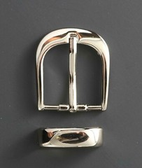 1 inch (25mm) metal pin buckle(216AB) w/metal keeper in silver color USA