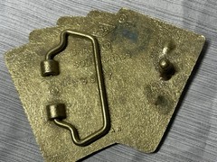 Vintage Baron 5937 Solid Brass Royal Flush Playing Cards Belt Buckle