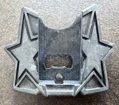 HEAVY METAL BELT BUCKLE LIGHTER SKULL CROSSBONES STARS BOTTLE OPENER VTG ROCK
