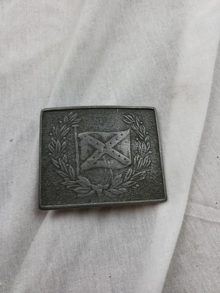 Bergamot Brass Works Belt buckle B-132 Flag American History From 70s S~70x60mm