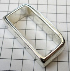 Solid Brass Belt Buckle Loop – Silver Colored Finish – New – Fits 1.1875&Prime;w Belt