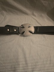 Vintage Y2K Independent Truck Buckle Chrome Iron Cross 90s Skateboarding No Belt