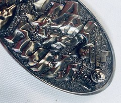 Belt Buckle Tattoo Themed Machine Tattoist with Skull Very Ornate