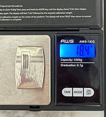HICKOK 925 Sterling Silver Antique Art Deco « M » Initial Belt Buckle USA in Box