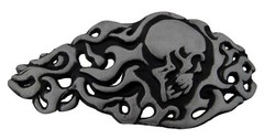 Sugar Skull Belt Buckle Tattoo Halloween Party Costume Style Pirate Flaming Men