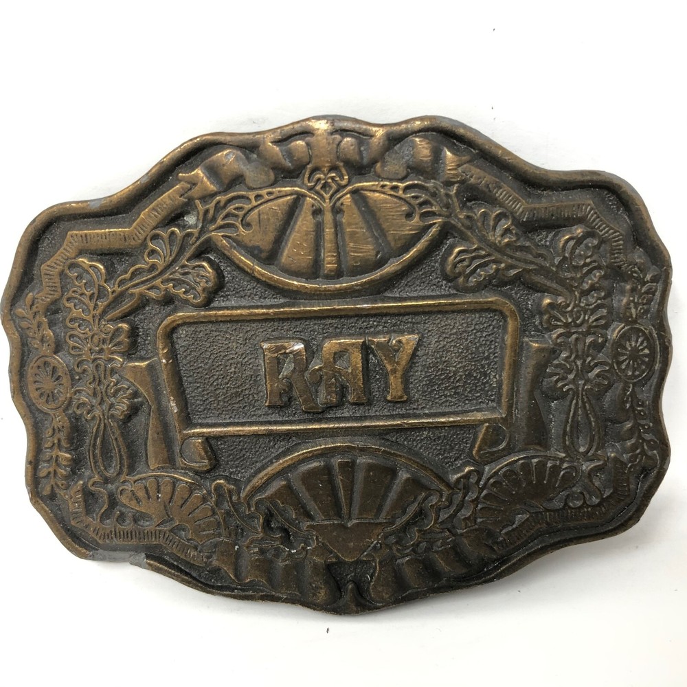 VTG Oden Personalized Name Custom « Ray » Belt Buckle Raymond Ornate Reynaldo