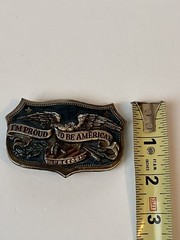 Vintage 1984 I&rsquo;m Proud To Be American Freedom Limited Serial #H1459 Belt Buckle