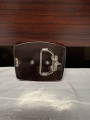 Silver Solid Metal Letter “H” Belt Buckle Metallic Rodeo Western Cowboy Fashion