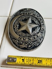Vintage State Of Texas Belt Buckle 3.5” X 2.5”