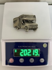1979 Bergamot RV Motorhome Belt Buckle Vintage Camper Heavy 3D Relief Sculptural