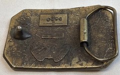 Deer Belt Buckle 1976 Rectangle 3.25 By 2.25 in Number D520 Made USA